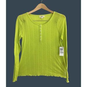 STYLE & CO- WOMEN GREEN LONG SLEEVE CREW NECK WOMEN'S SHIRT SIZE SMALL-NWT
